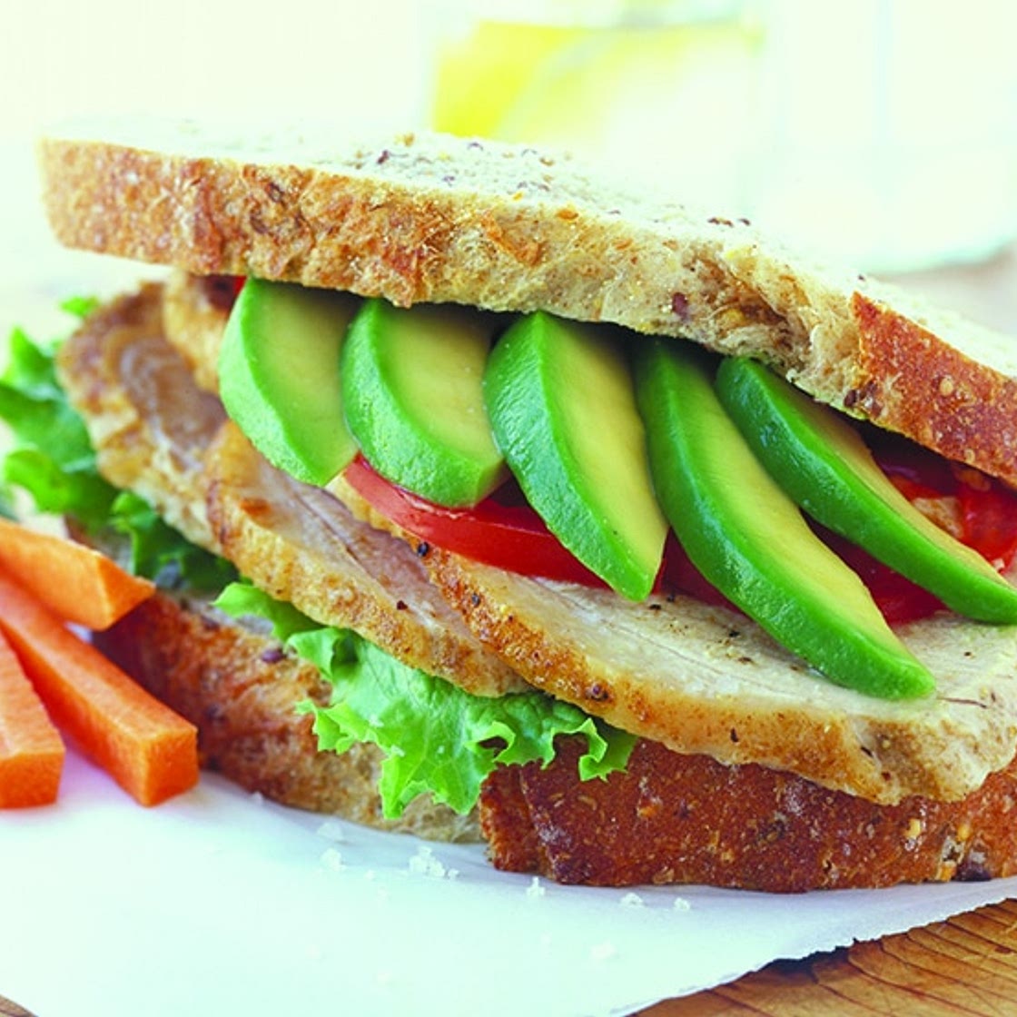 Fresh California Avocado and Turkey Sandwich