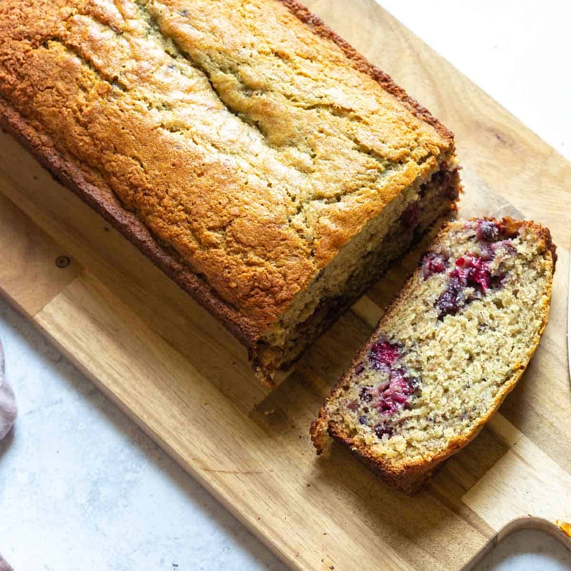 Blackberry Banana Bread {Gluten Free}