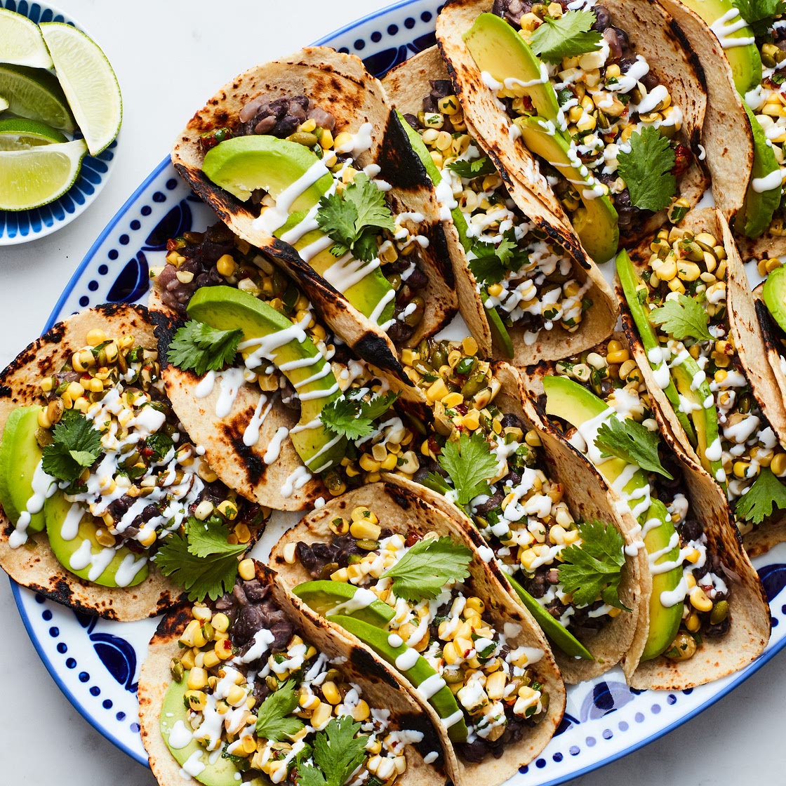 Spicy Black Bean and Corn Tacos