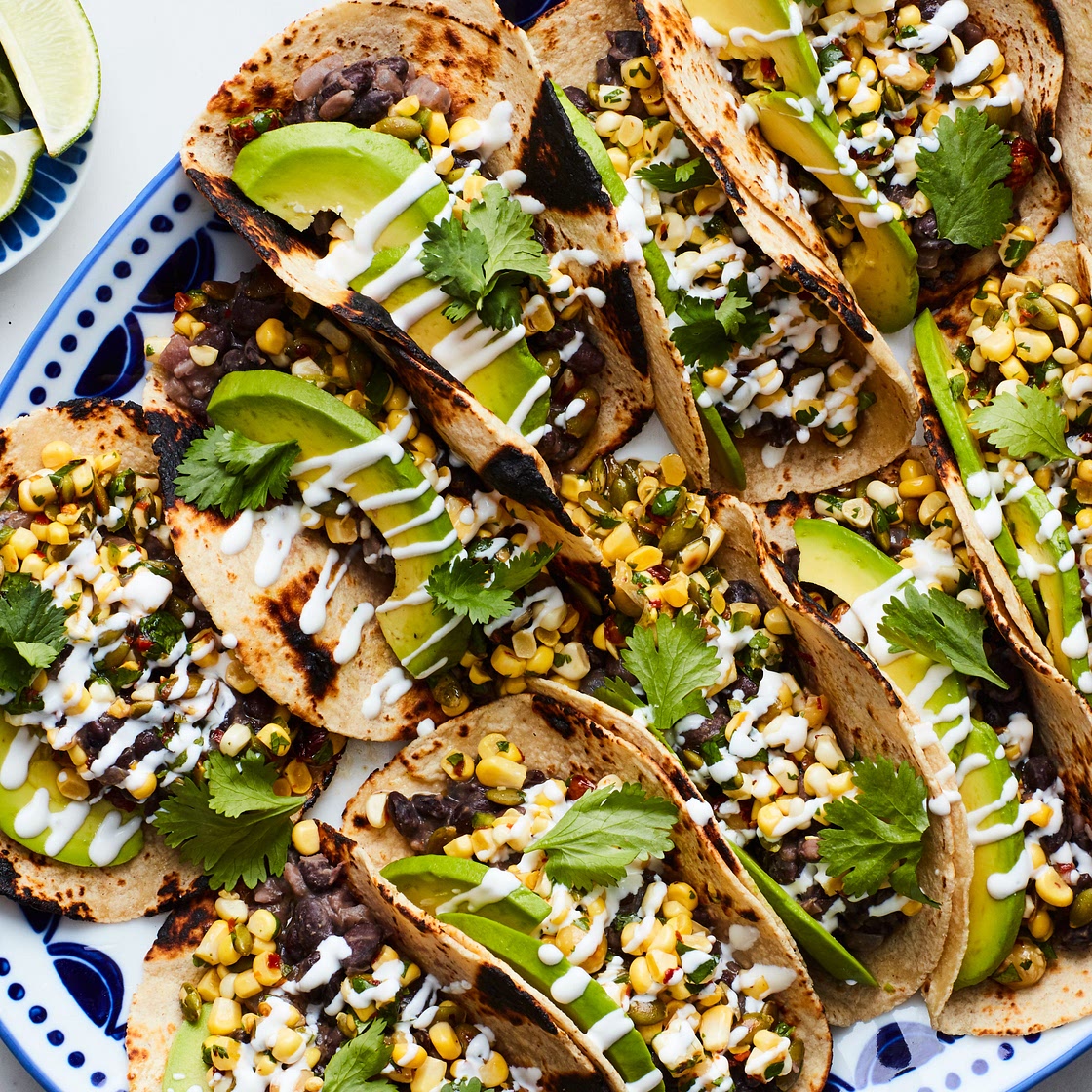 Spicy Black Bean and Corn Tacos