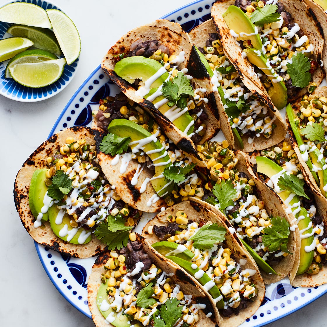 Spicy Black Bean and Corn Tacos