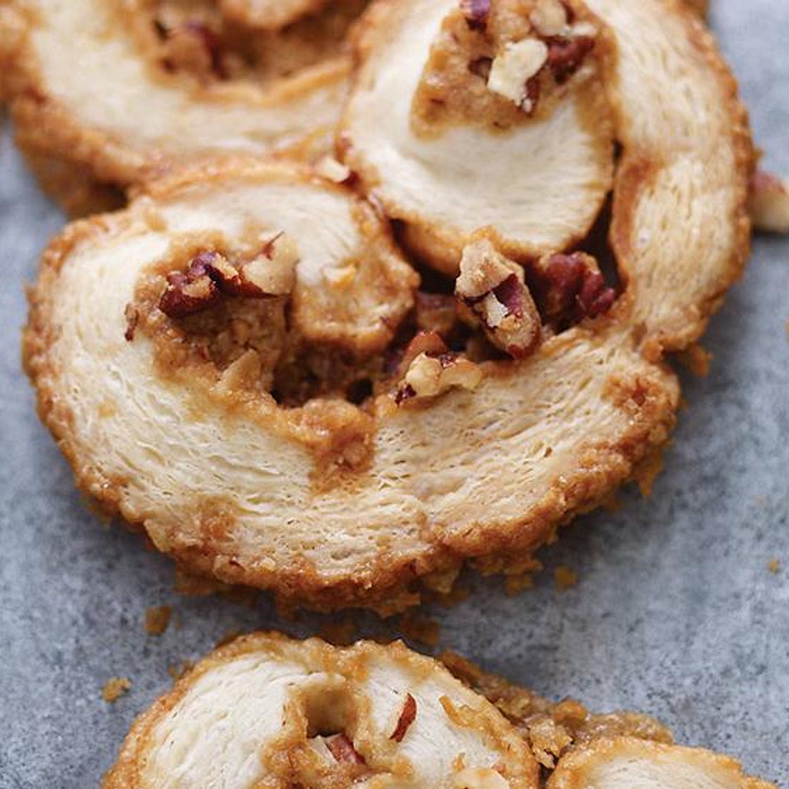 Maple and Nut Palmier Cookies