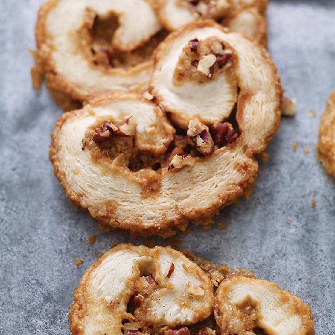 Maple and Nut Palmier Cookies