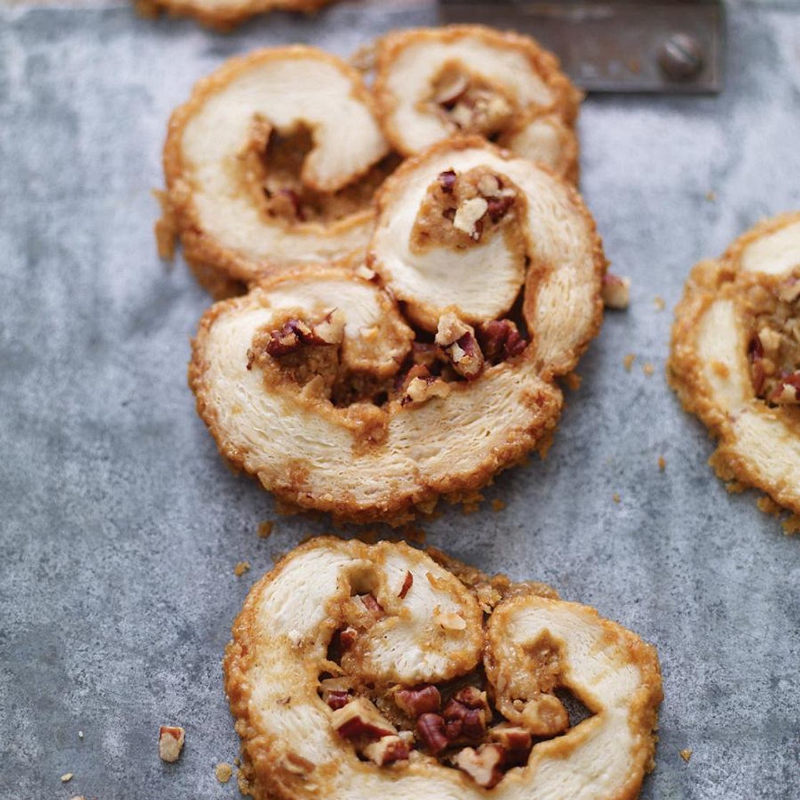 Maple and Nut Palmier Cookies