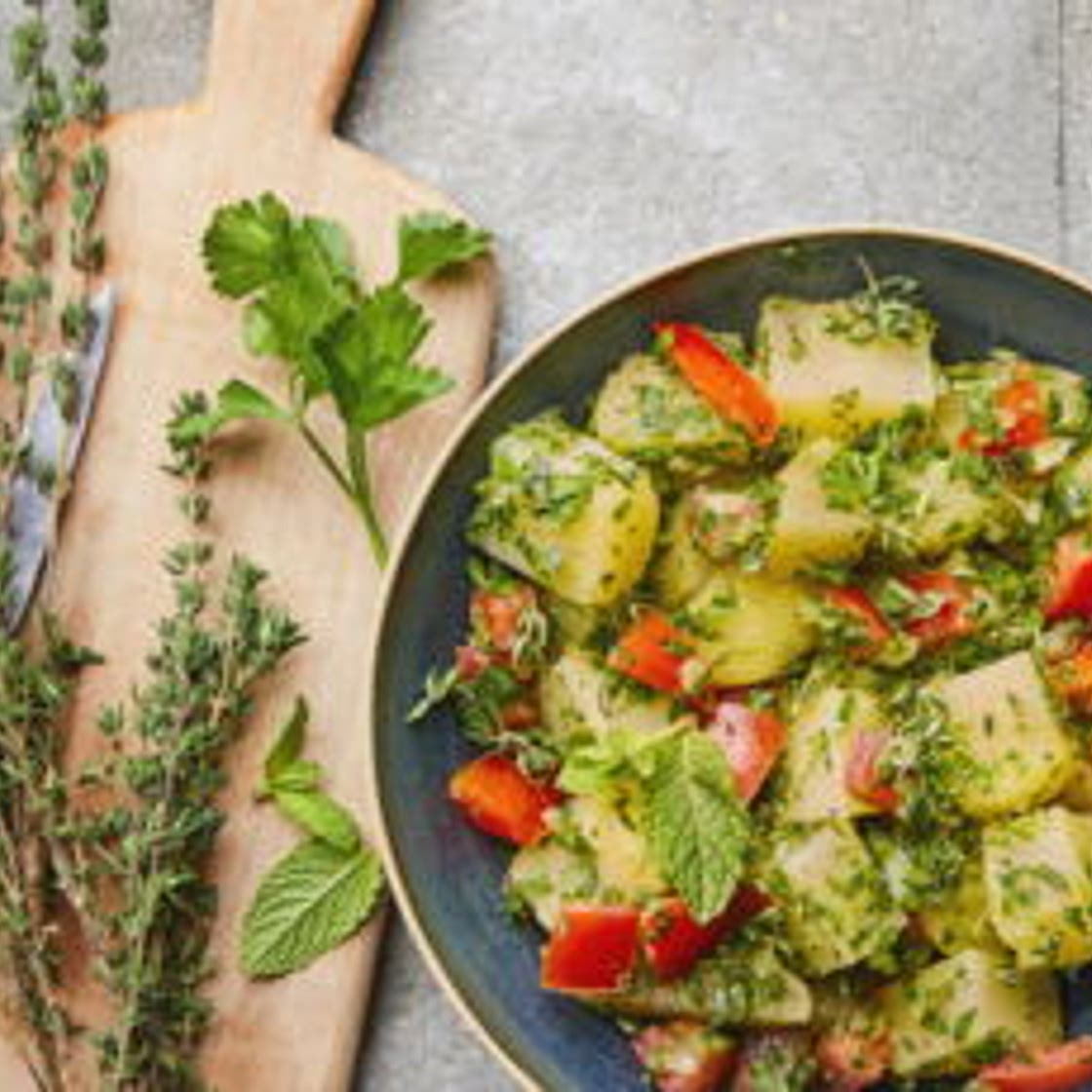 Salade de pommes de terre libanaise aux herbes