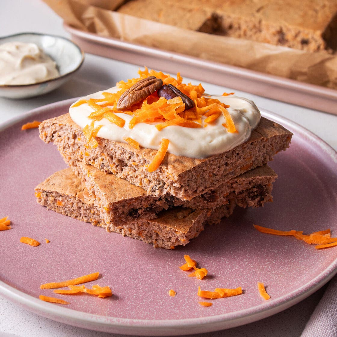 Carrot Cake Sheet Pan Pancakes
