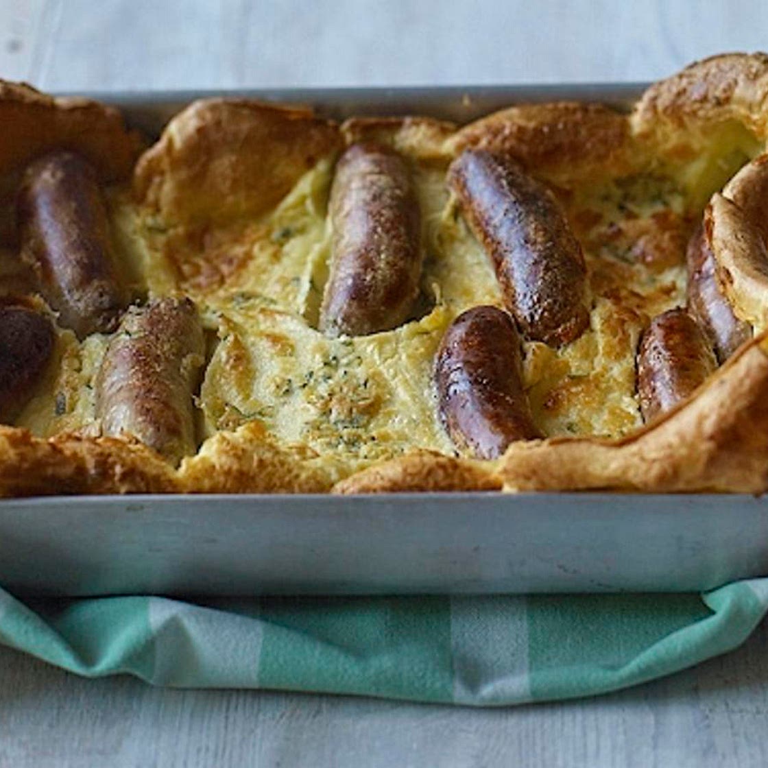 Traditional toad in the hole