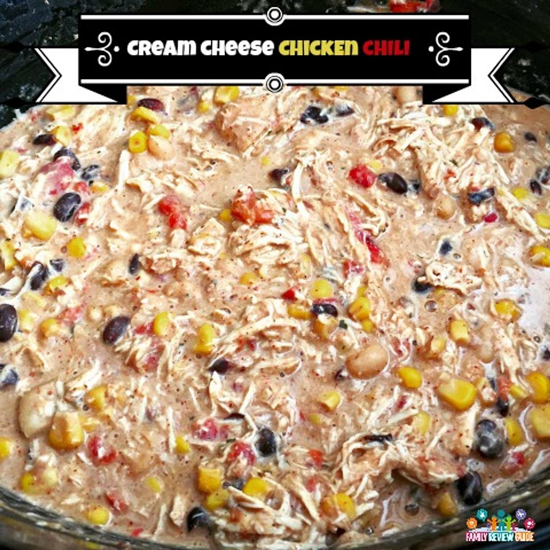 Crockpot Cream Cheese Chicken Chili