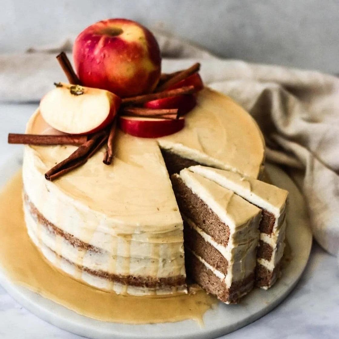 Festive Bourbon Apple Cider Cake