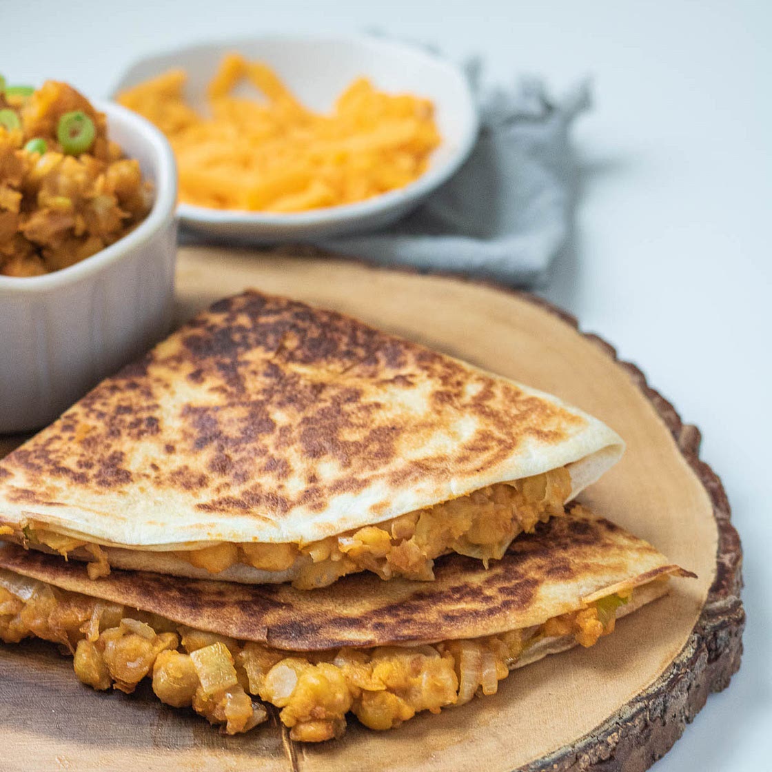 Buffalo Chickpea Quesadillas