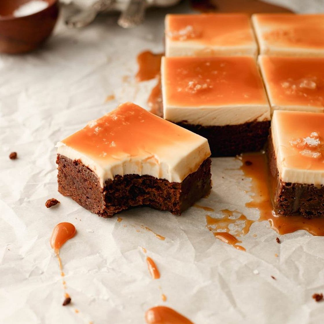 Salted Caramel Cheesecake Brownies