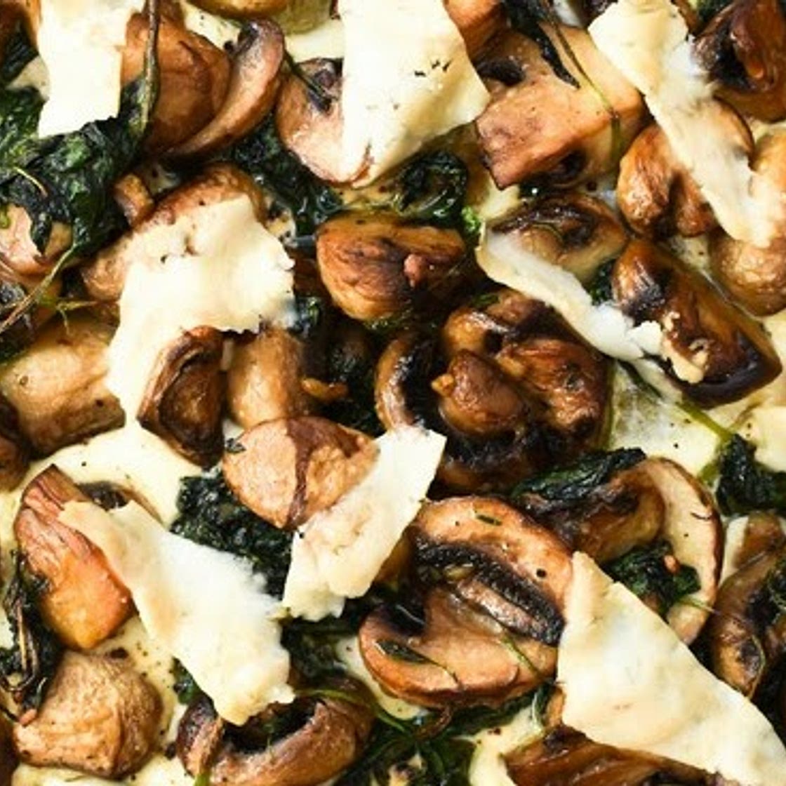 Garlic Mushroom & Spinach Puff Pastry Tart