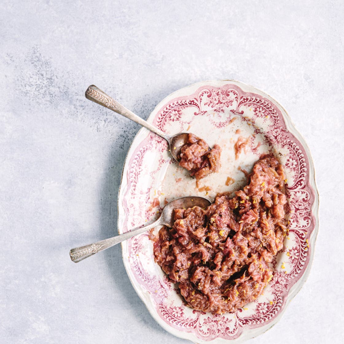 compote de rhubarbe, vanille & citron (sur le bbq)