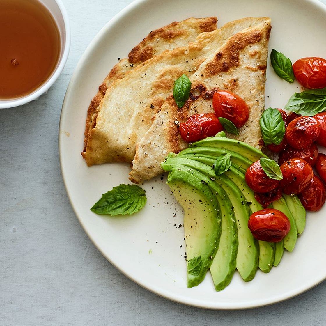 Savory Crepe With Blistered Tomatoes and Avocado