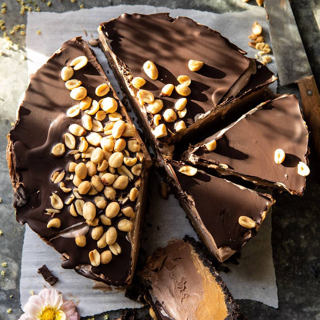 Nonnie's 6 Ingredient Chocolate Peanut Butter Ice Cream Cake