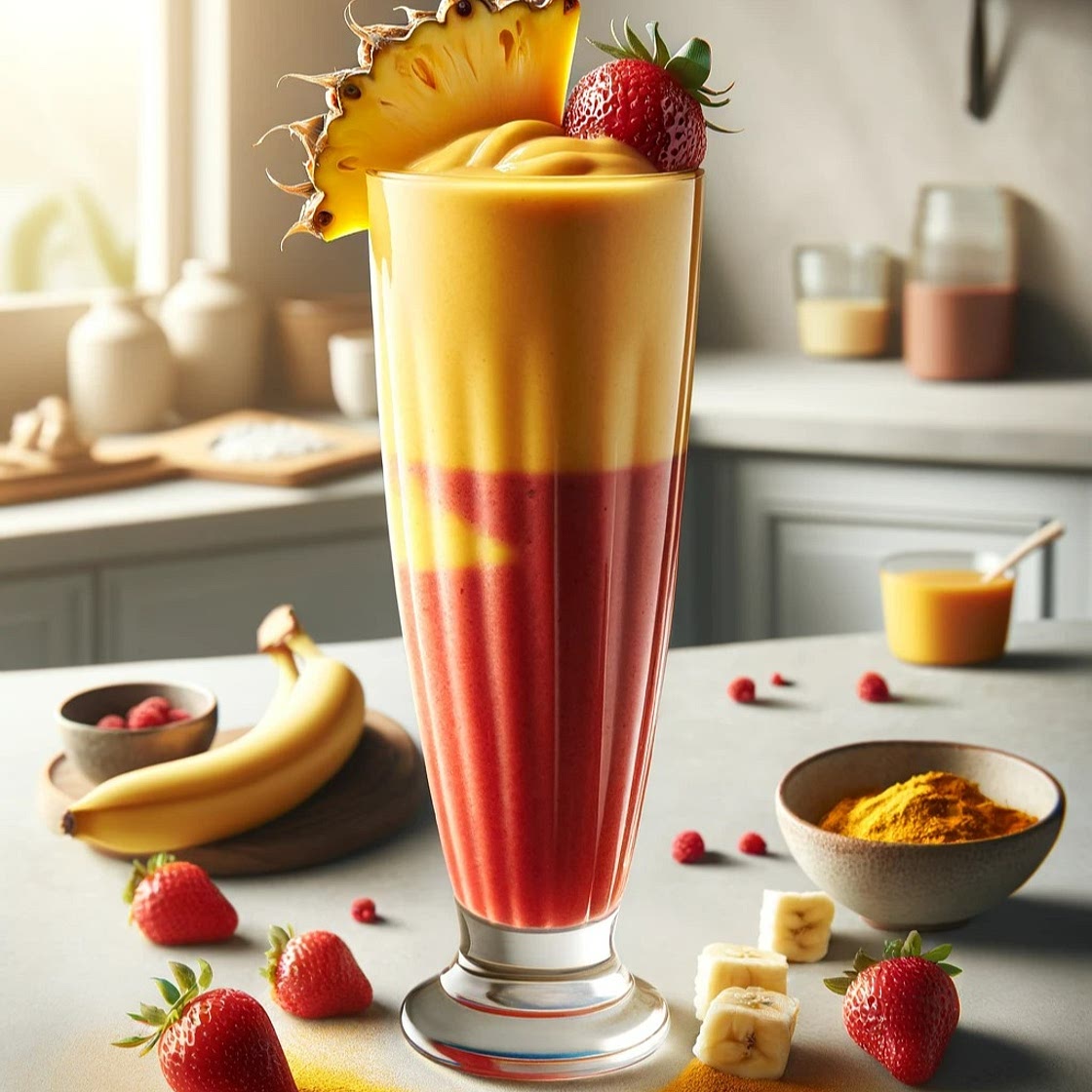 Wake Up to Wellness: Vibrant Tropical Sunrise Smoothie Recipe!