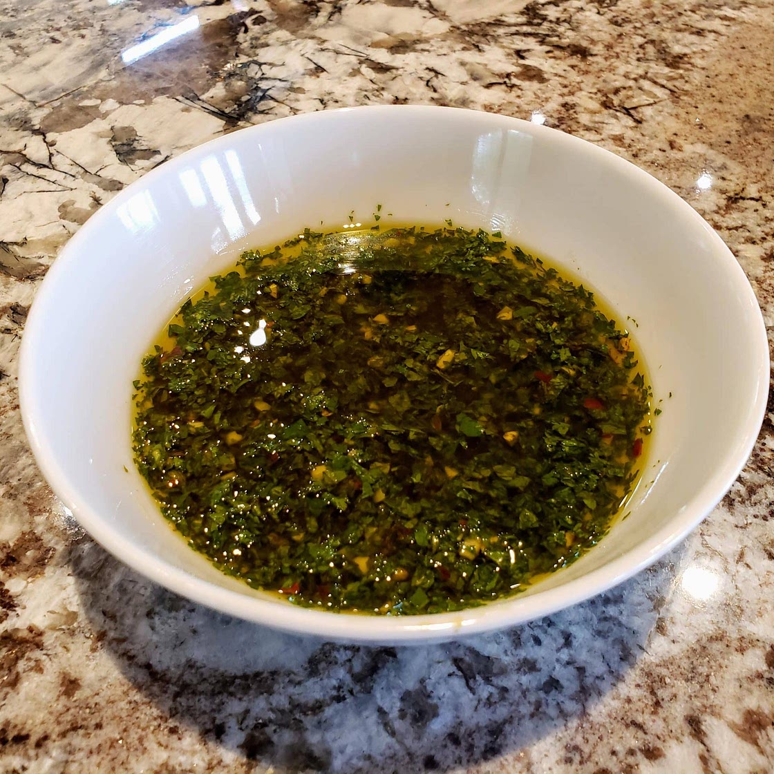 Mint chimichurri sauce