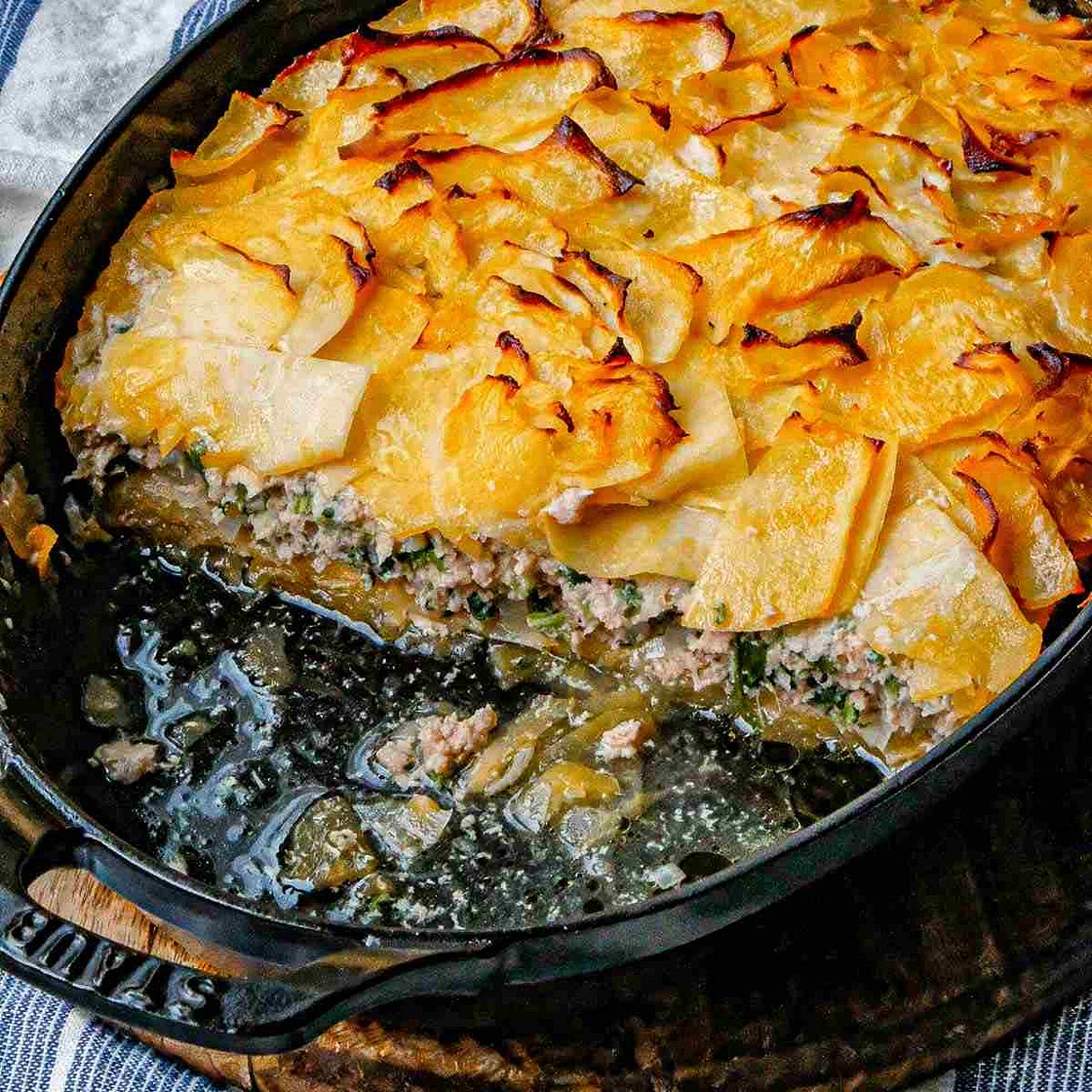 Healthy Chicken and Rutabaga Bake with Creamy Spinach