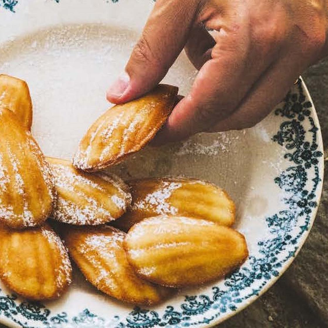 Lavender honey madeleines
