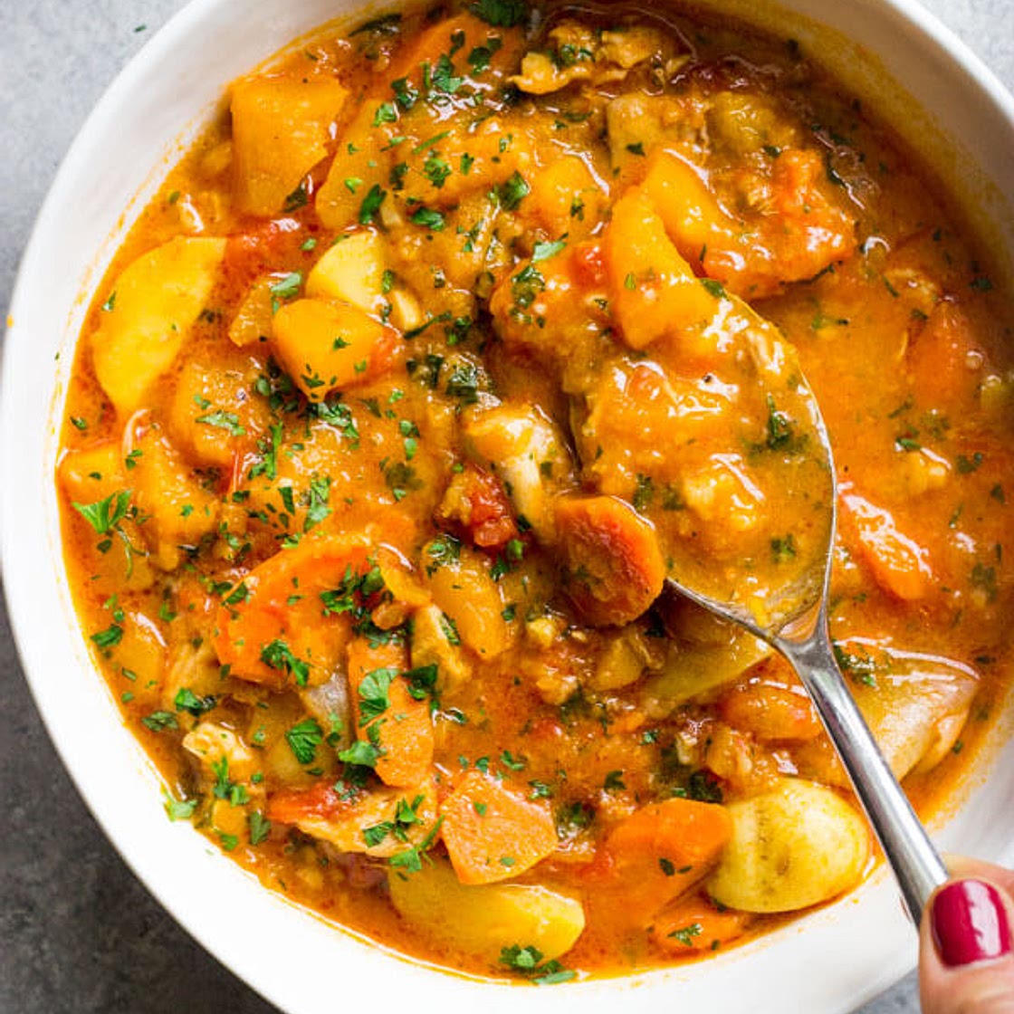 Chicken Stew with Butternut Squash