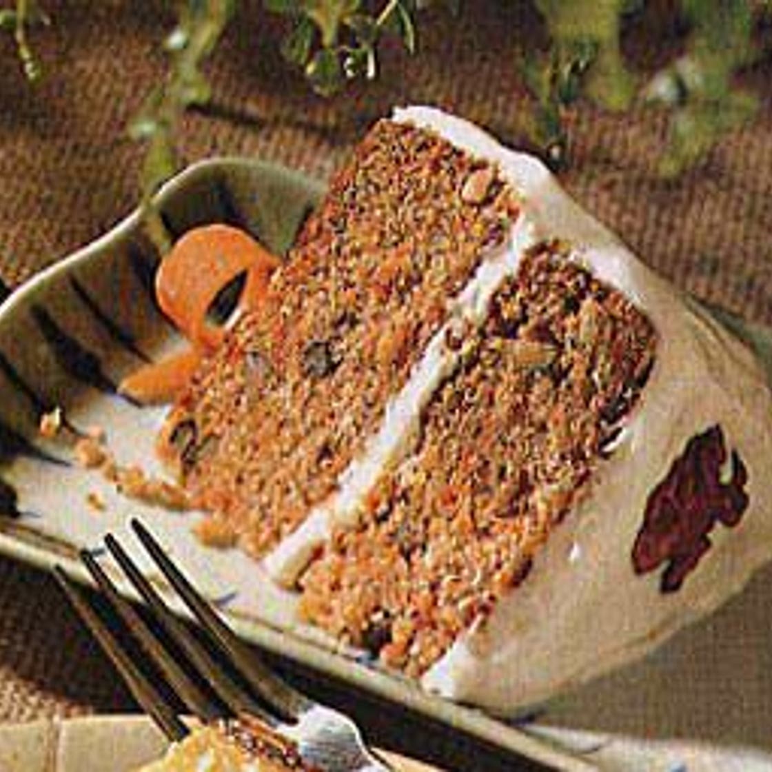 Carrot Cake with Maple-Cream Cheese Icing