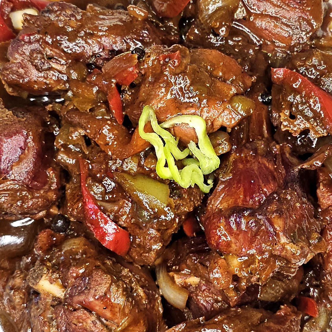 Jamaican Stewed Smoked Turkey Neck AKA "Ghetto Oxtail."