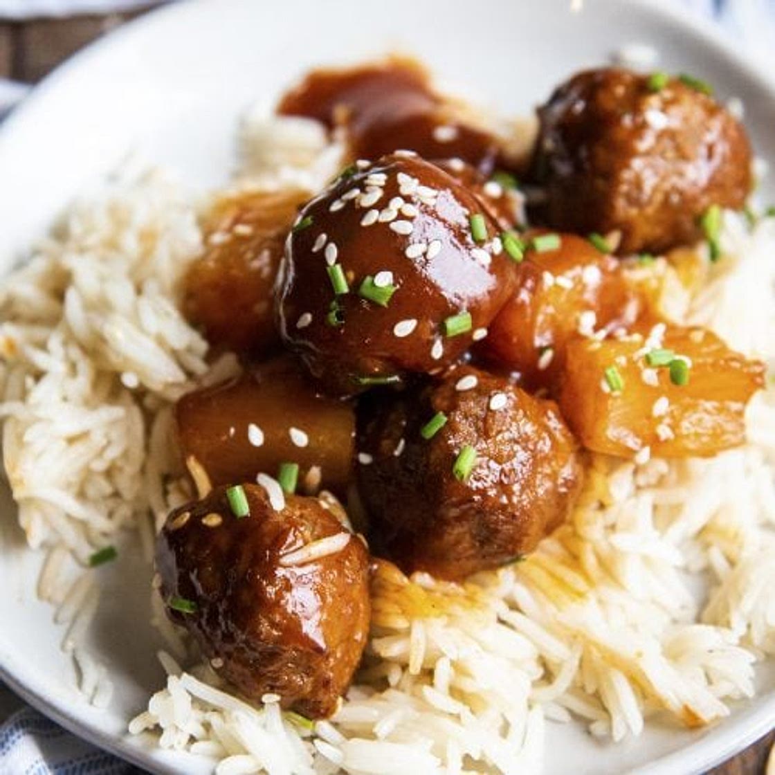 3 Ingredient Hawaiian Meatballs
