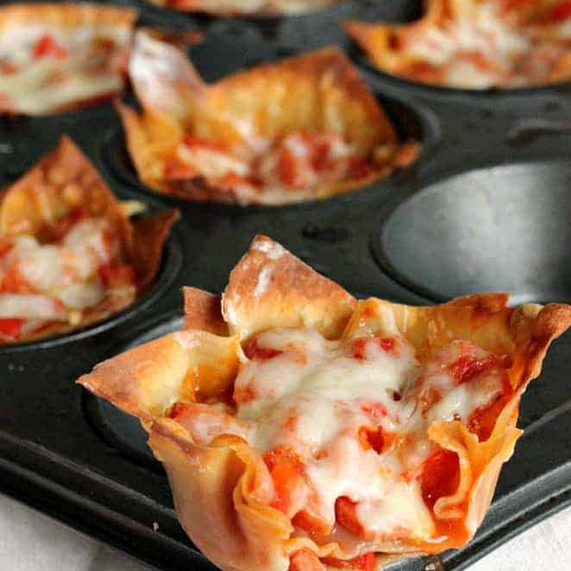 Pepperoni Pizza Cupcakes