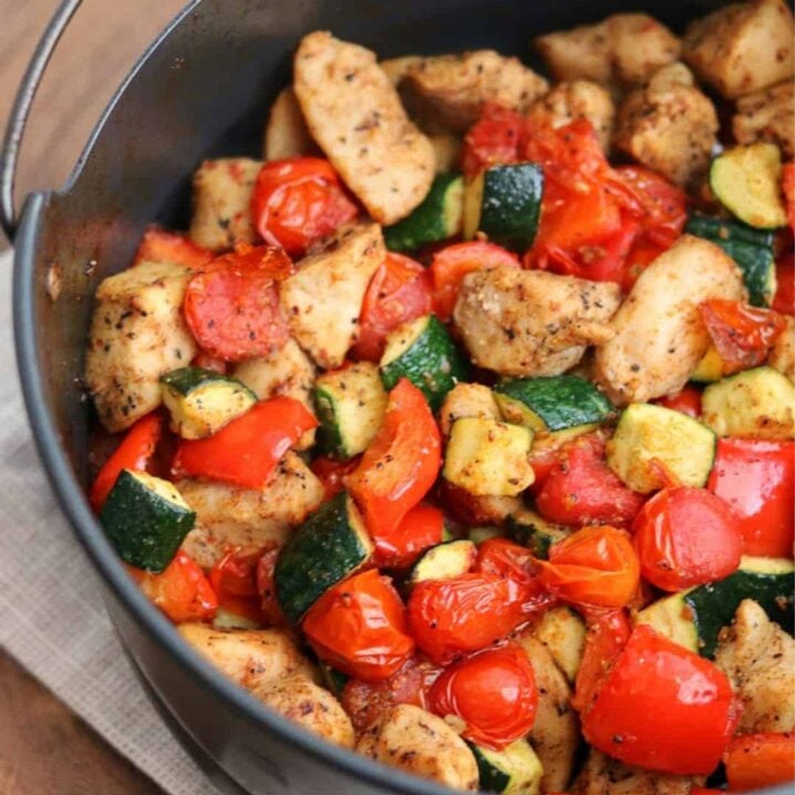 Air Fryer Cajun Chicken and Vegetables