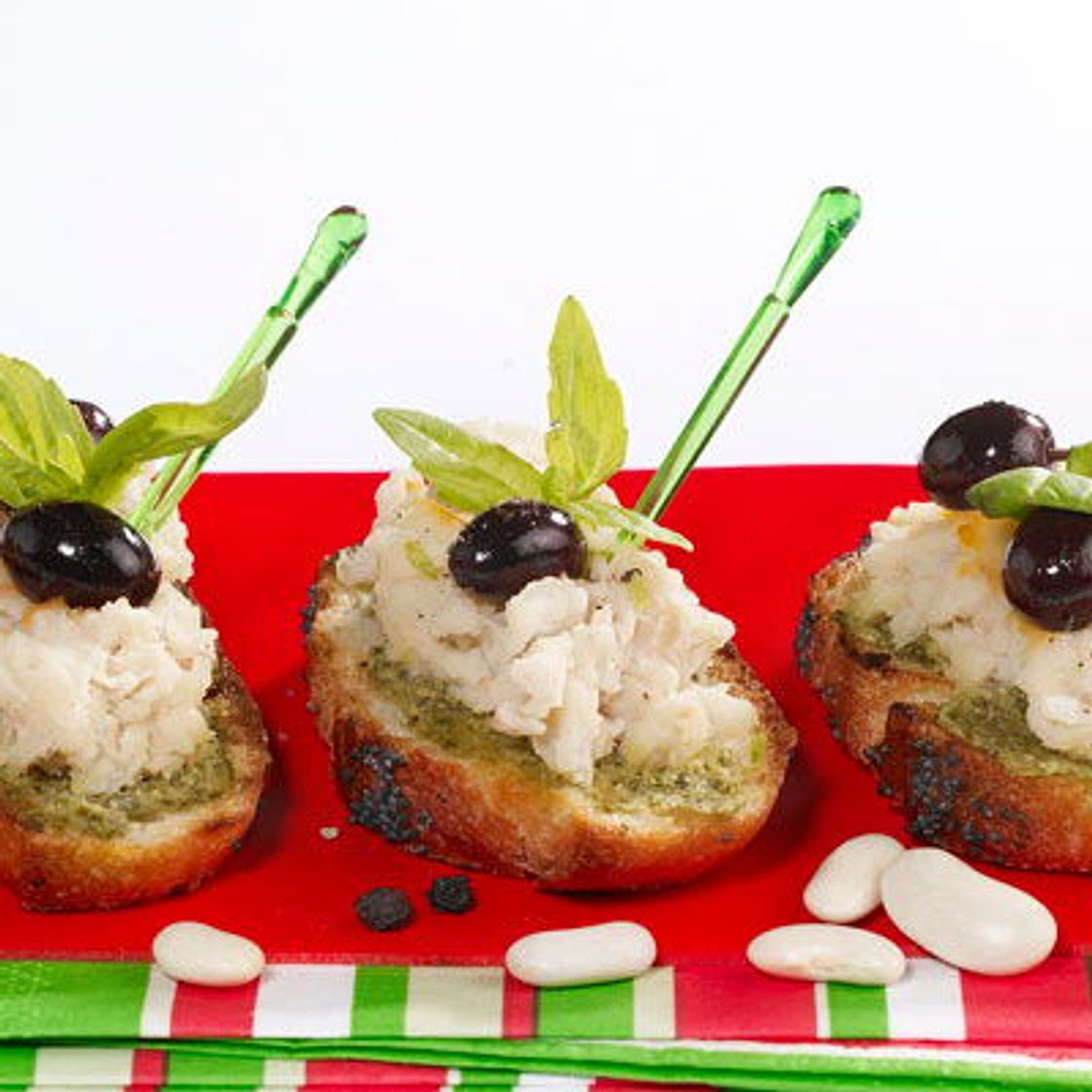 Crostinis de lingots et pesto