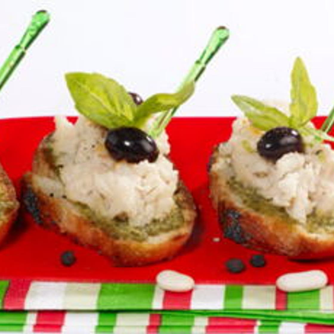 Crostinis de lingots et pesto