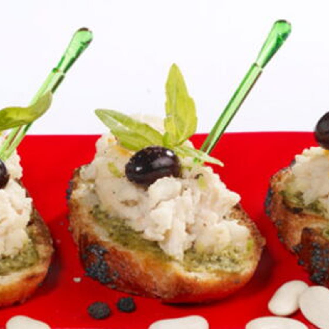 Crostinis de lingots et pesto