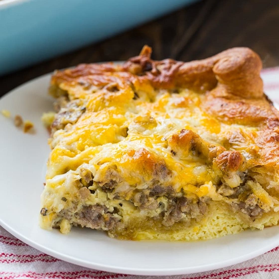 Sausage and Crescent Roll Casserole
