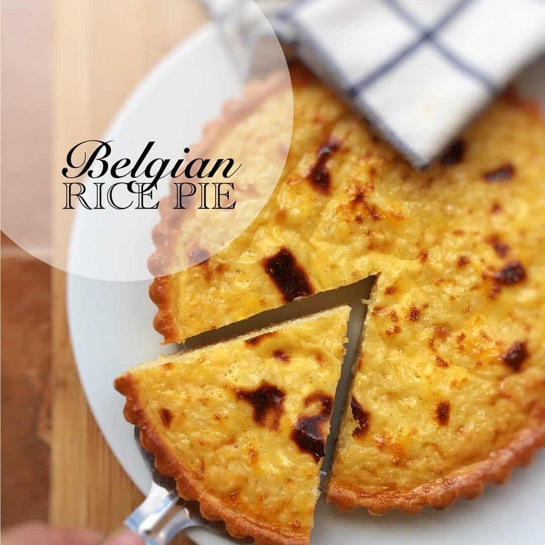 Classic Homemade Belgian Rice Pie Recipe