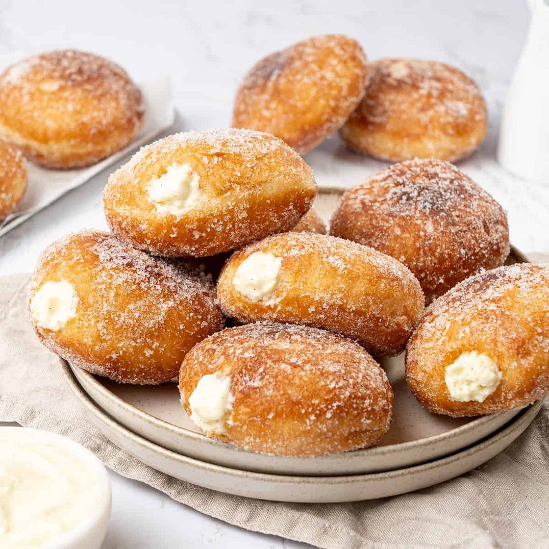 Bavarian Cream Donuts