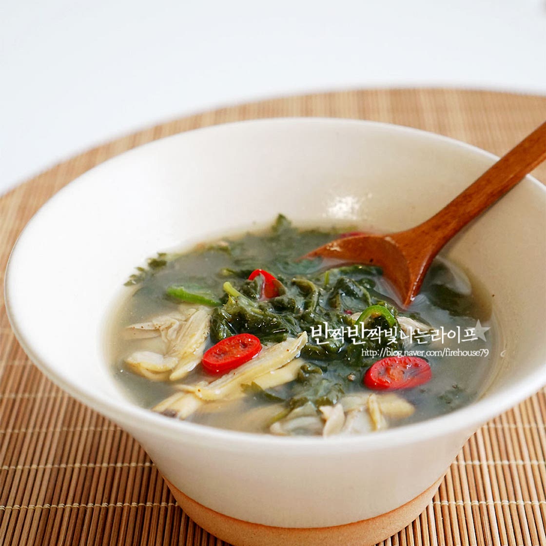 쑥국끓이는법 바지락 쑥 된장국 봄향기 가득해요