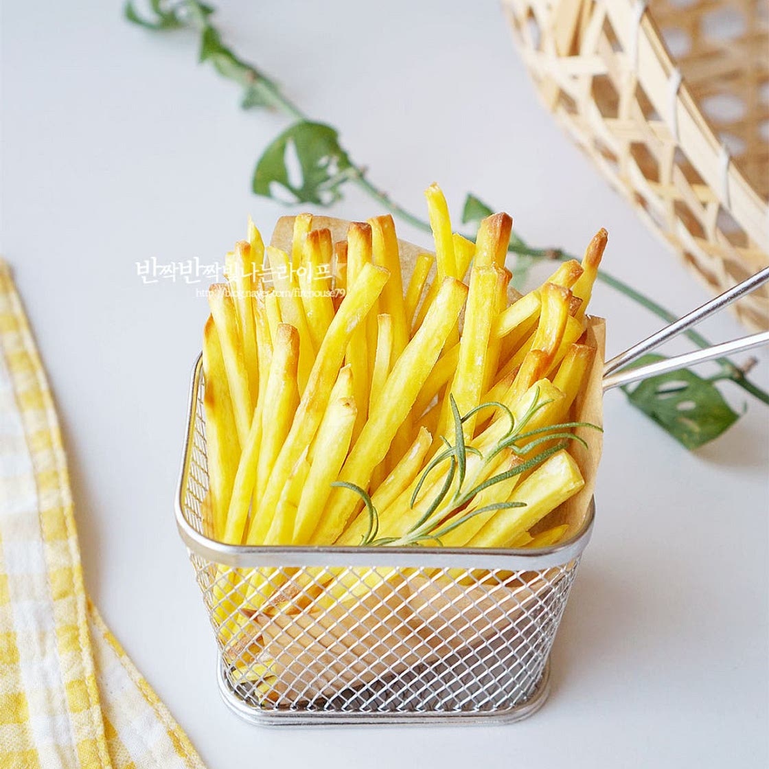 고구마스틱 에어프라이어 고구마튀김 에어프라이어 고구마 간식