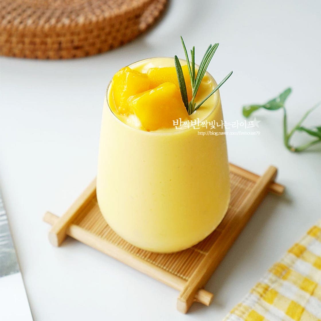 망고스무디 만들기 요거트 스무디 망고주스 만들기 냉동 망고 요리