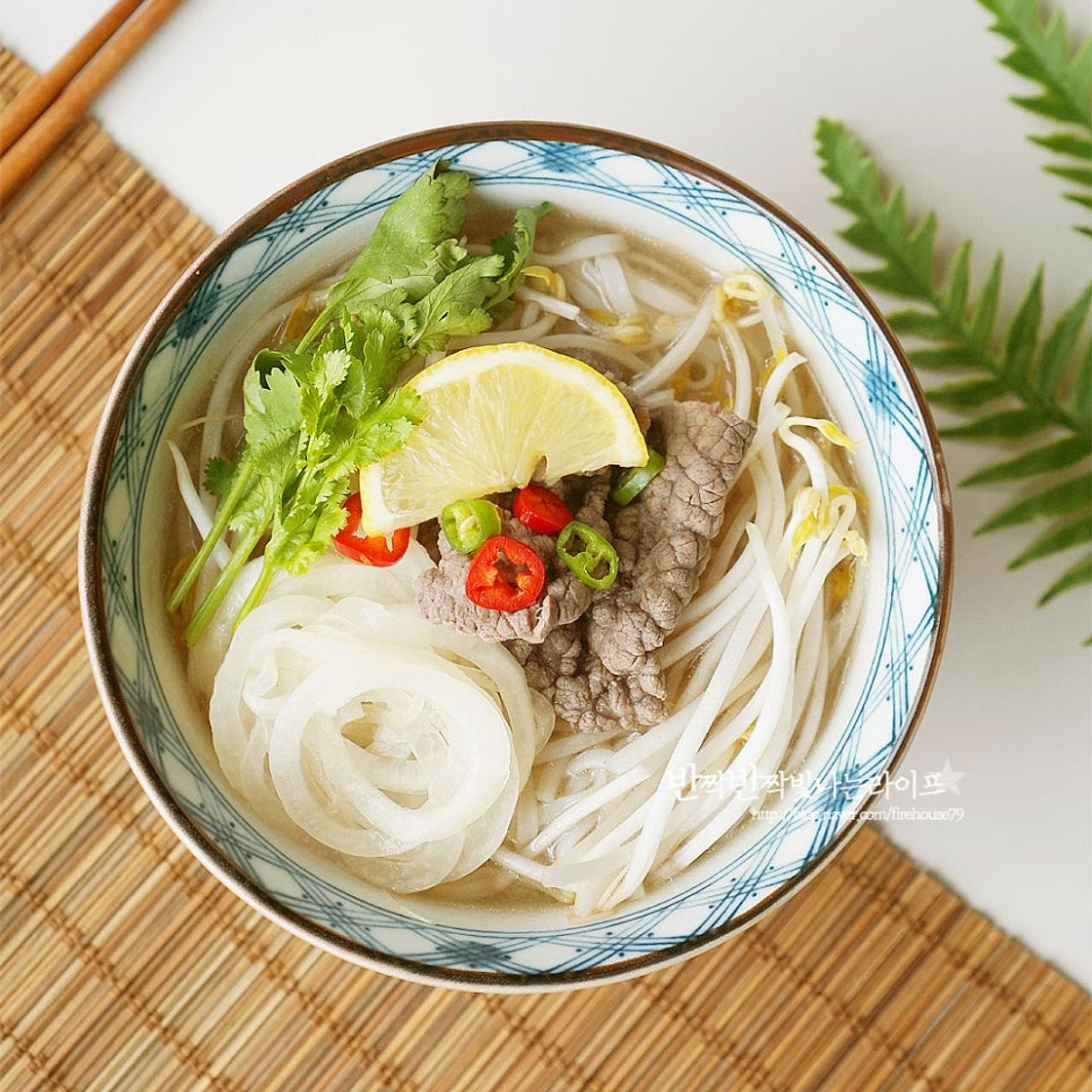 소고기 쌀국수 만드는법 쌀국수 육수 양파초절임 양파절임