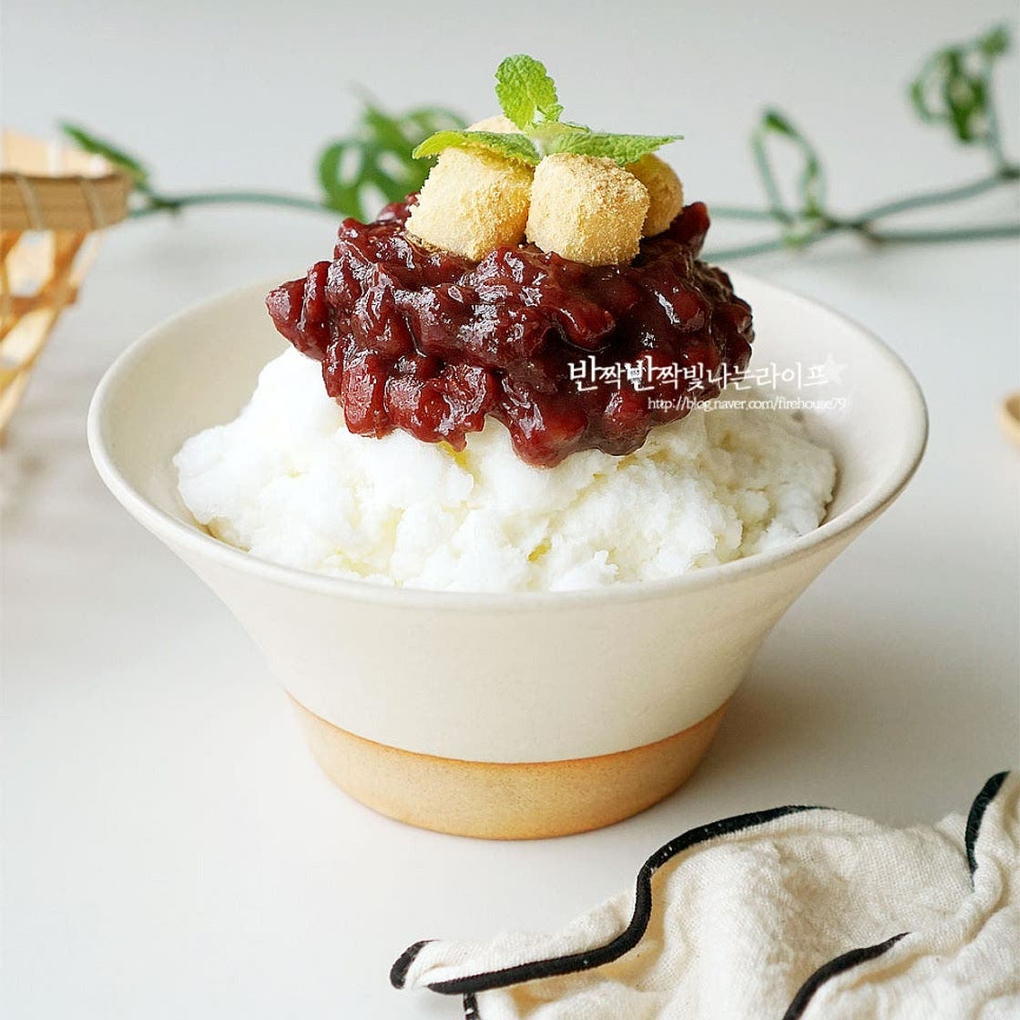우유 팥빙수 만들기 우유 빙수 만들기 팥빙수팥 빙수 재료