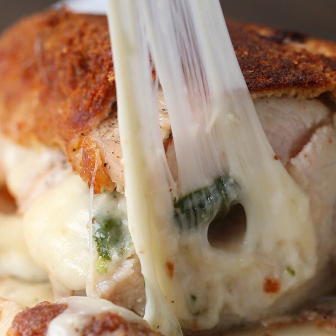 Ham, Cheese, And Spinach-stuffed Chicken Recipe by Tasty