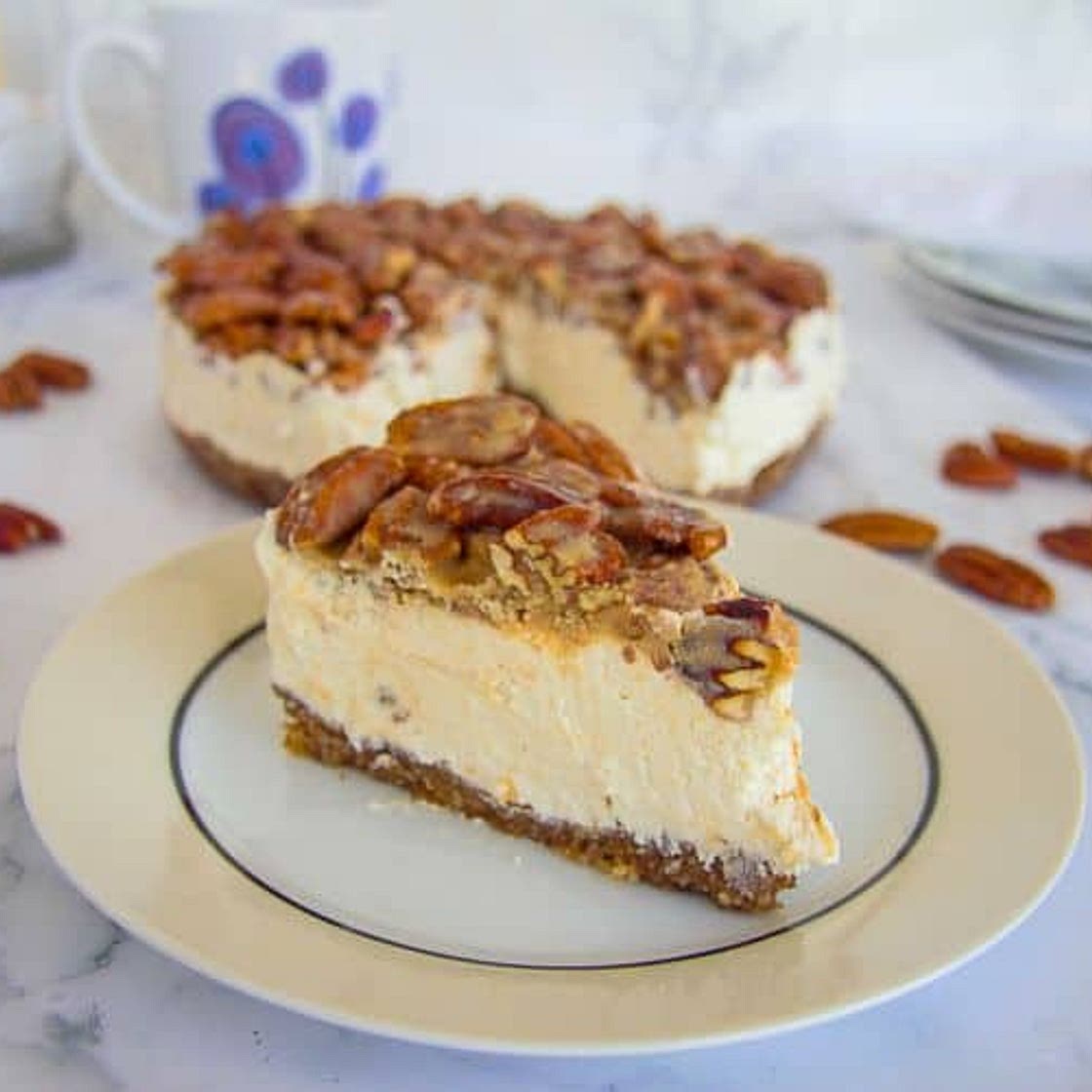 No Bake Keto Pecan Cheesecake