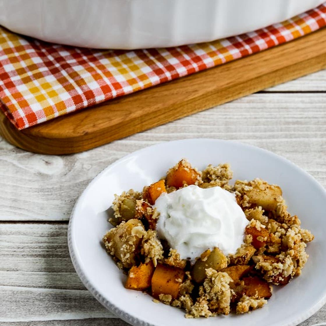 Low-Sugar Pumpkin Apple Crumble