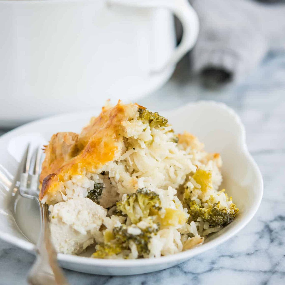 Cheesy Chicken Broccoli and Rice Casserole