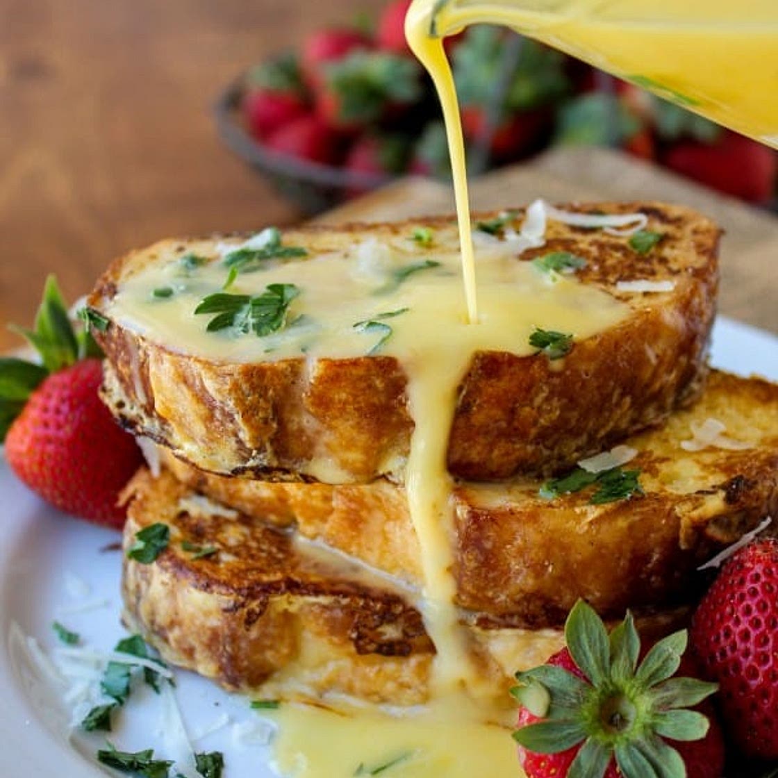 Savory Parmesan French Toast with Hollandaise Sauce