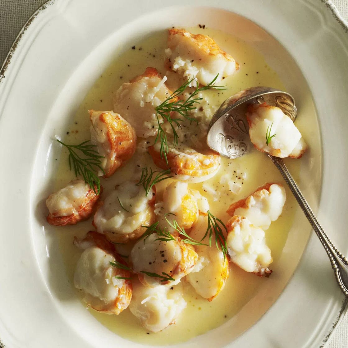 Lobster with champagne sauce