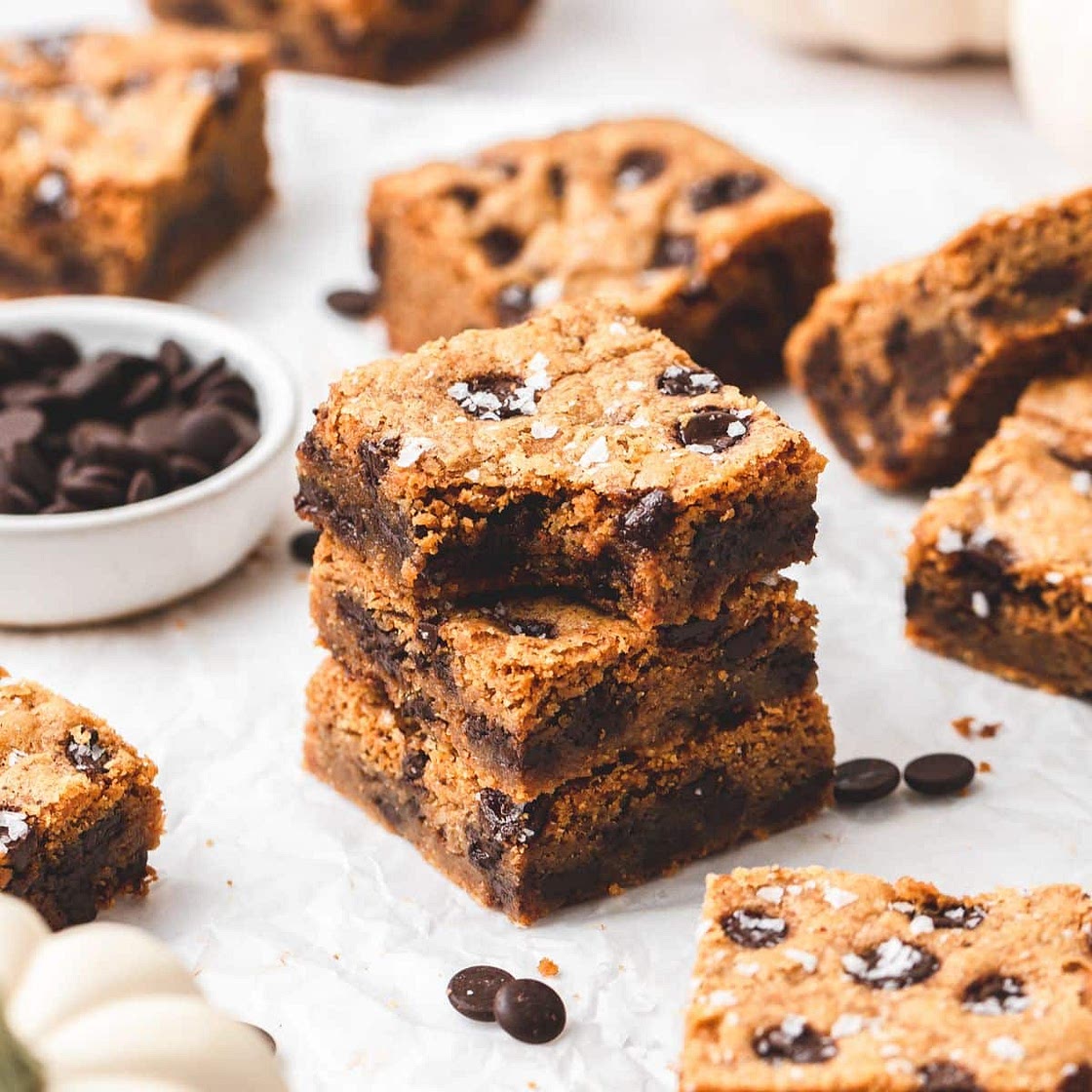 Pumpkin Chocolate Chip Blondies