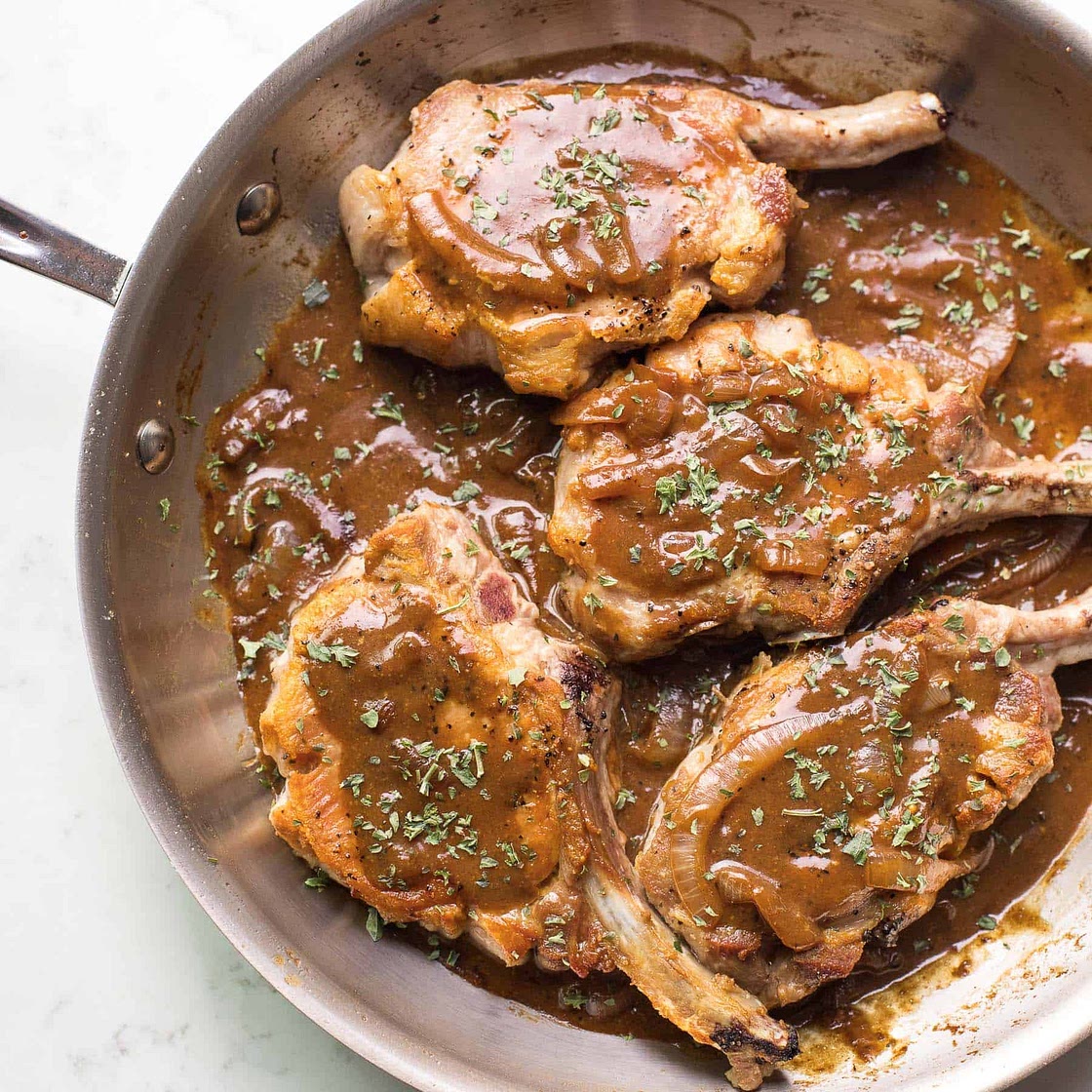 Whole30 + Keto Balsamic Mustard Pork Chops