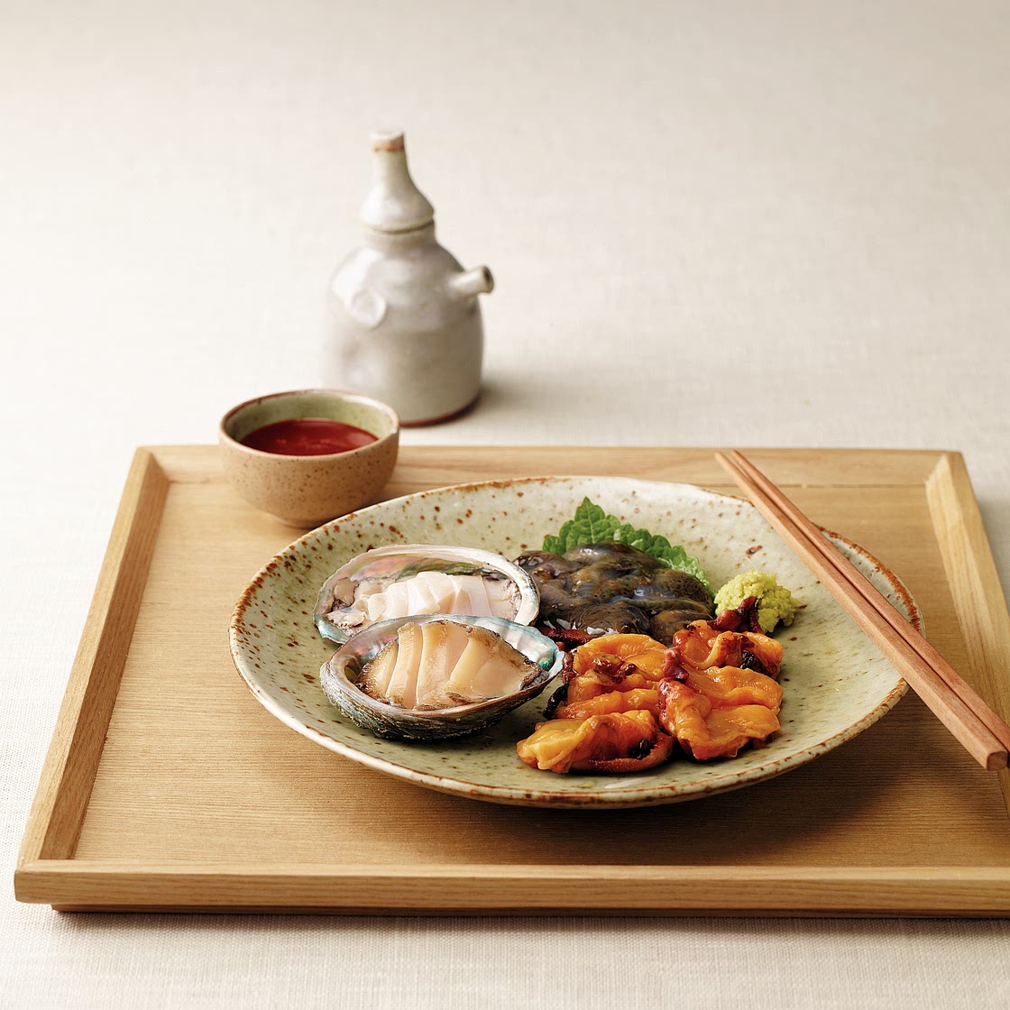 모둠회(해삼, 멍게, 전복회)