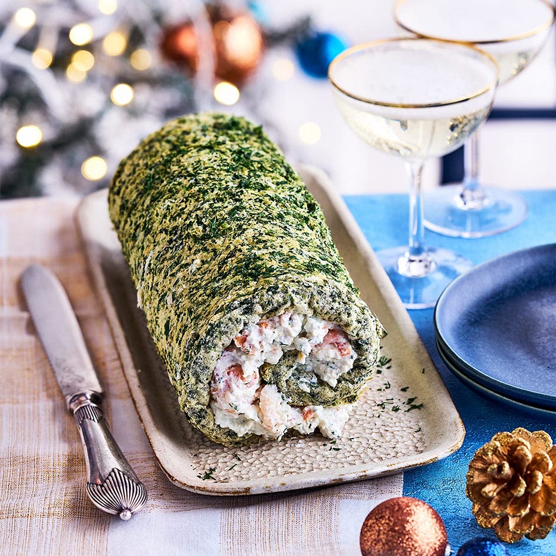 Smoked Salmon and Spinach Roulade
